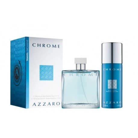 AZZARO CHROME 3.4Oz/2.7Oz DEO Gift Set for Men