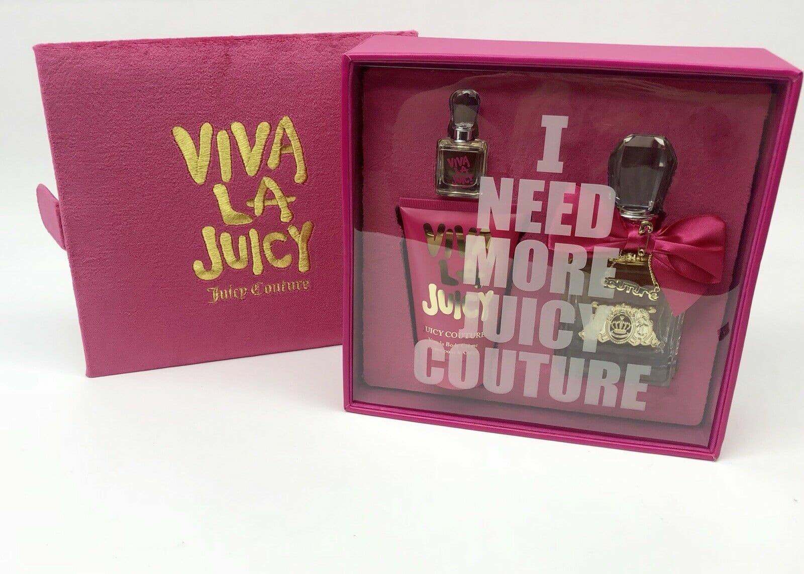 Juicy Couture Viva La Juicy 3 Piece Gift Set(Velvet Cover) For Women
