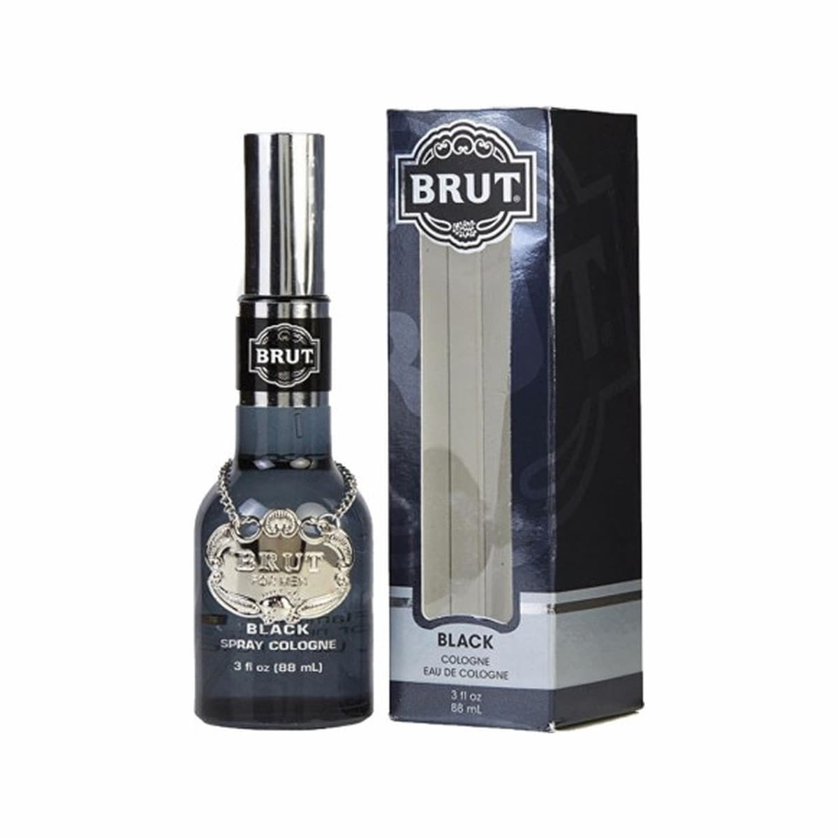 Brut Black (Brut Titan) Glass Bottle 3Oz Eau De Cologne For Men