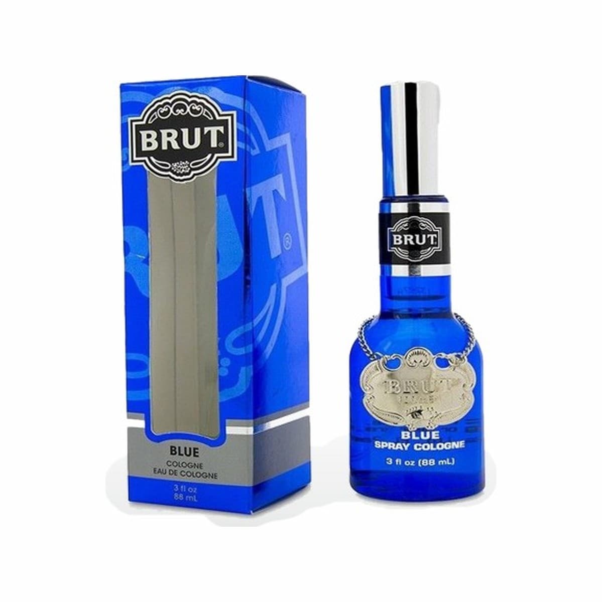 Brut Blue Glass Bottle 3Oz Eau De Cologne For Men