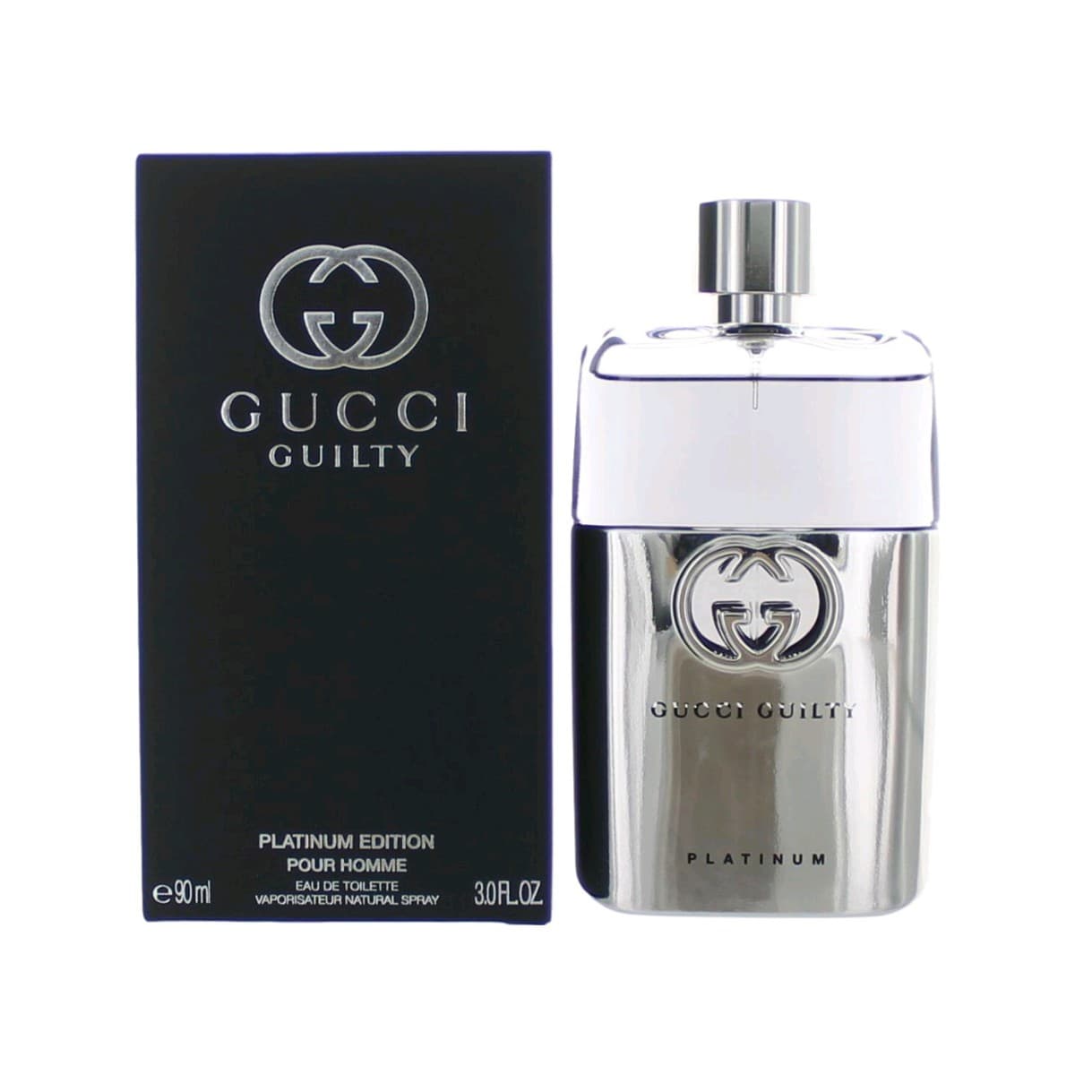 Gucci Platinum 3Oz Eau De Toilette Spray For Men