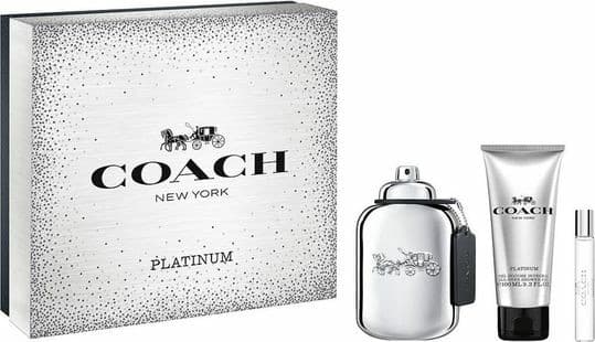 Coach Platinum 3 Piece Gift Set For Men