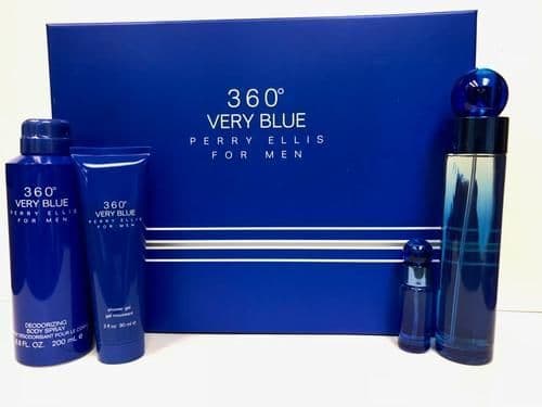 360 Very Blue by Perry Ellis 4pc Set Men