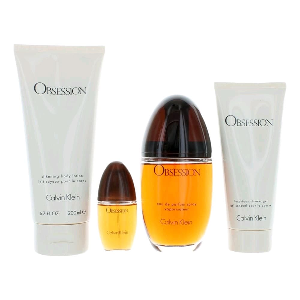 CALVIN KLEIN OBSESSION 4 Piece Gift Set For Women