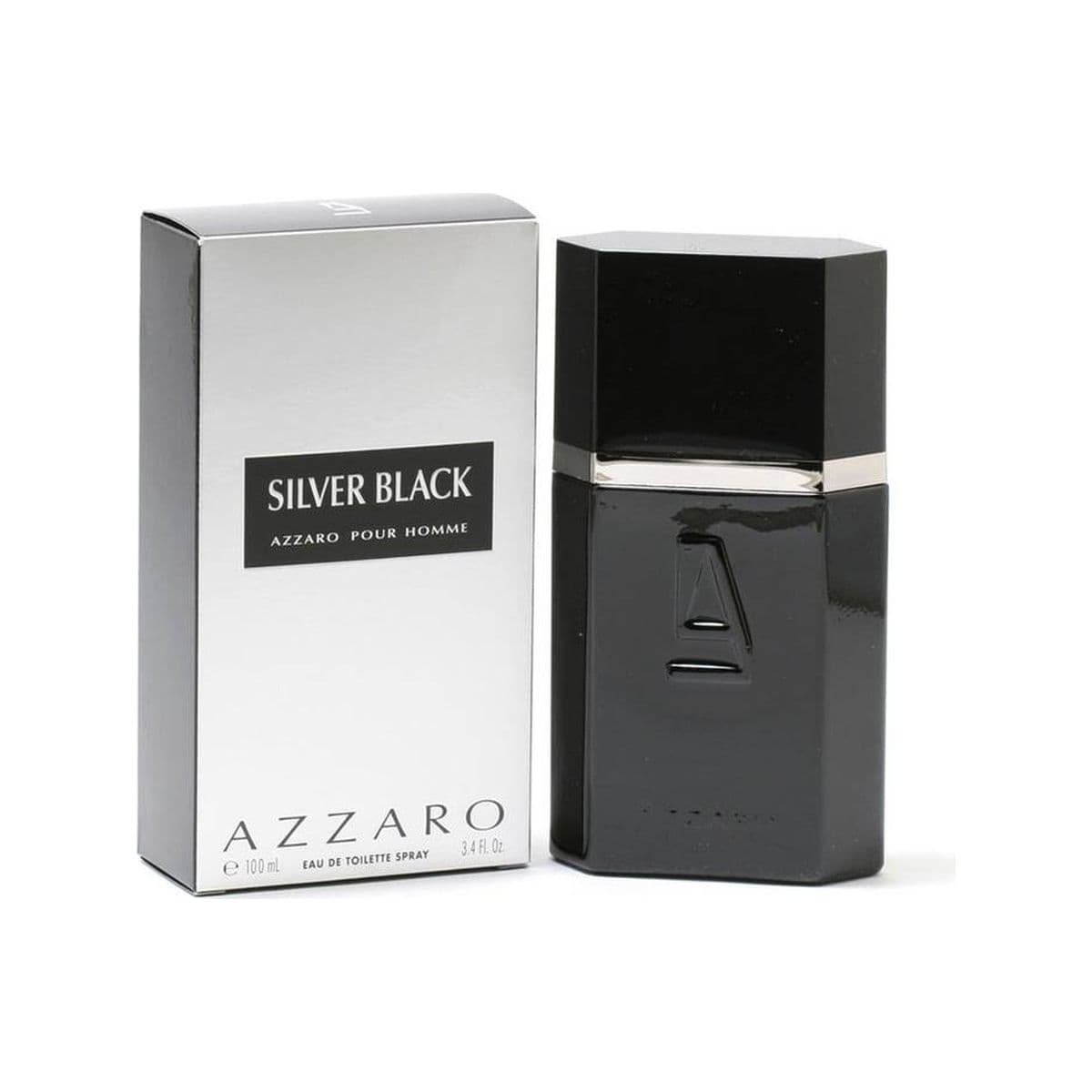 Azzaro Silver Black 3.4Oz Eau De Toilette For Men