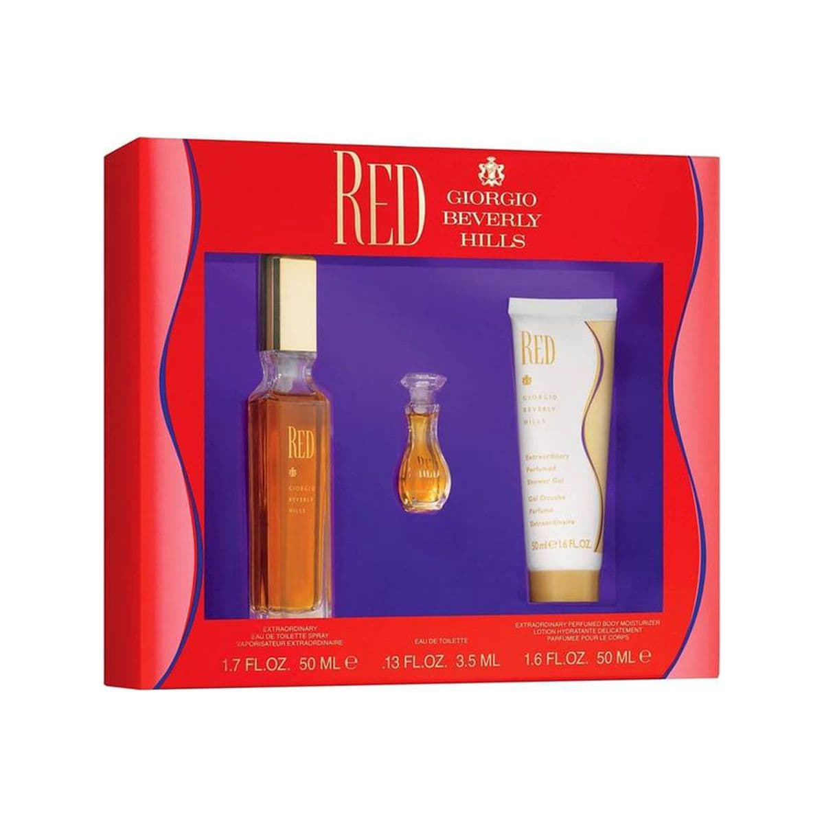 Giorgio Red 3 Piece Gift Set For Women