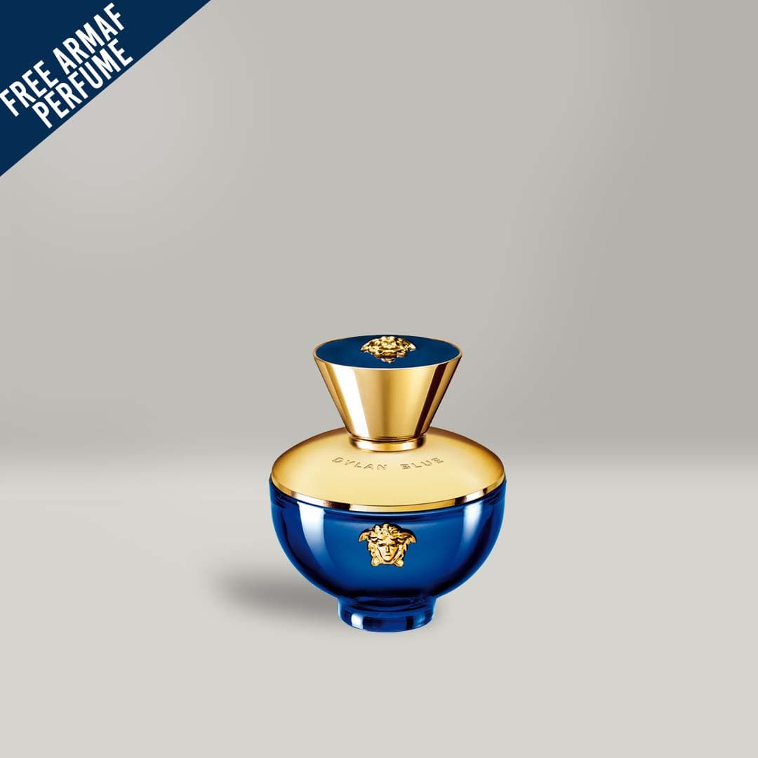 VERSACE DYLAN BLUE 3.4 Oz Eau De Parfum Bundle Deal For Women
