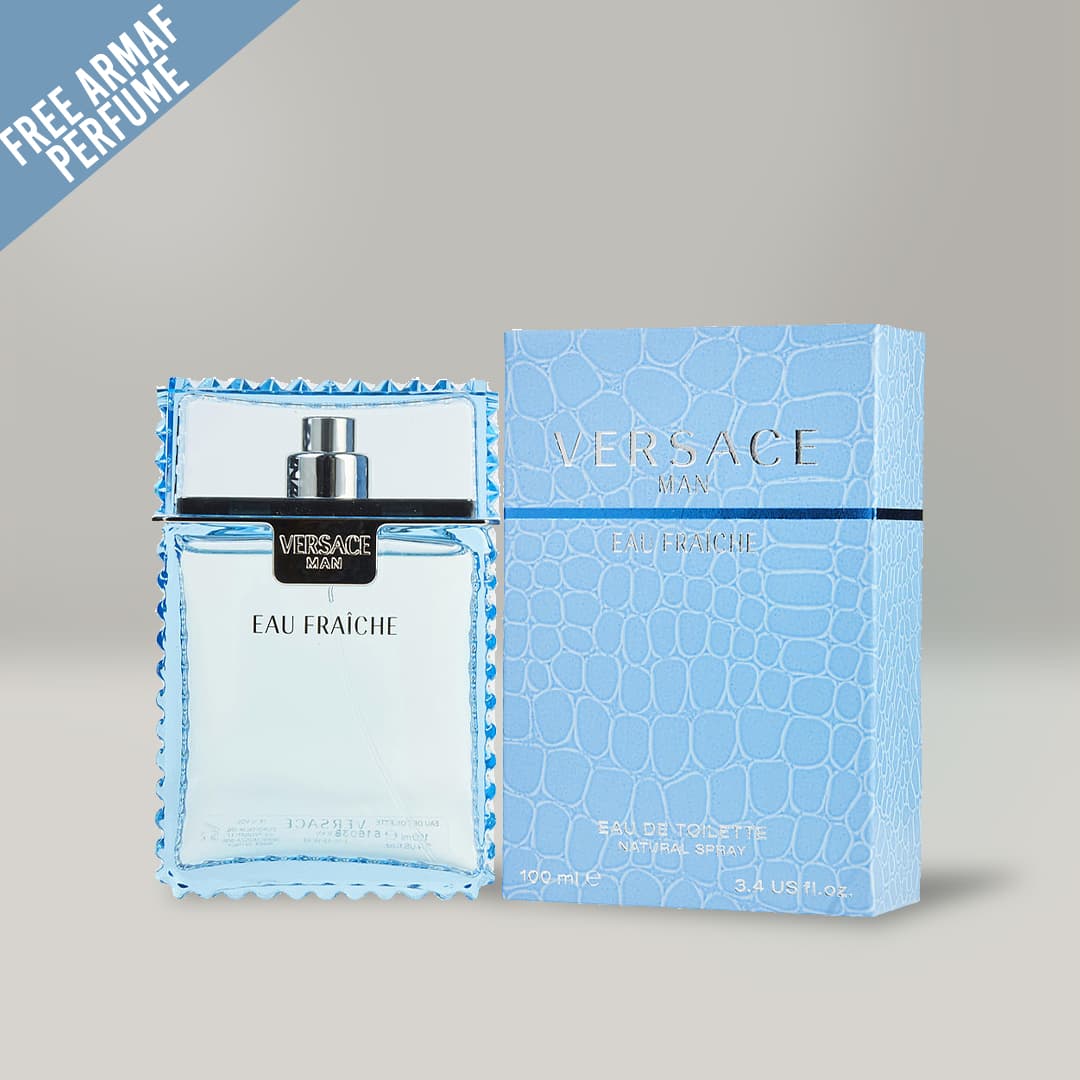 VERSACE EAU FRAICH 3.4 Oz Eau De Toilette Bundle Deal For Men
