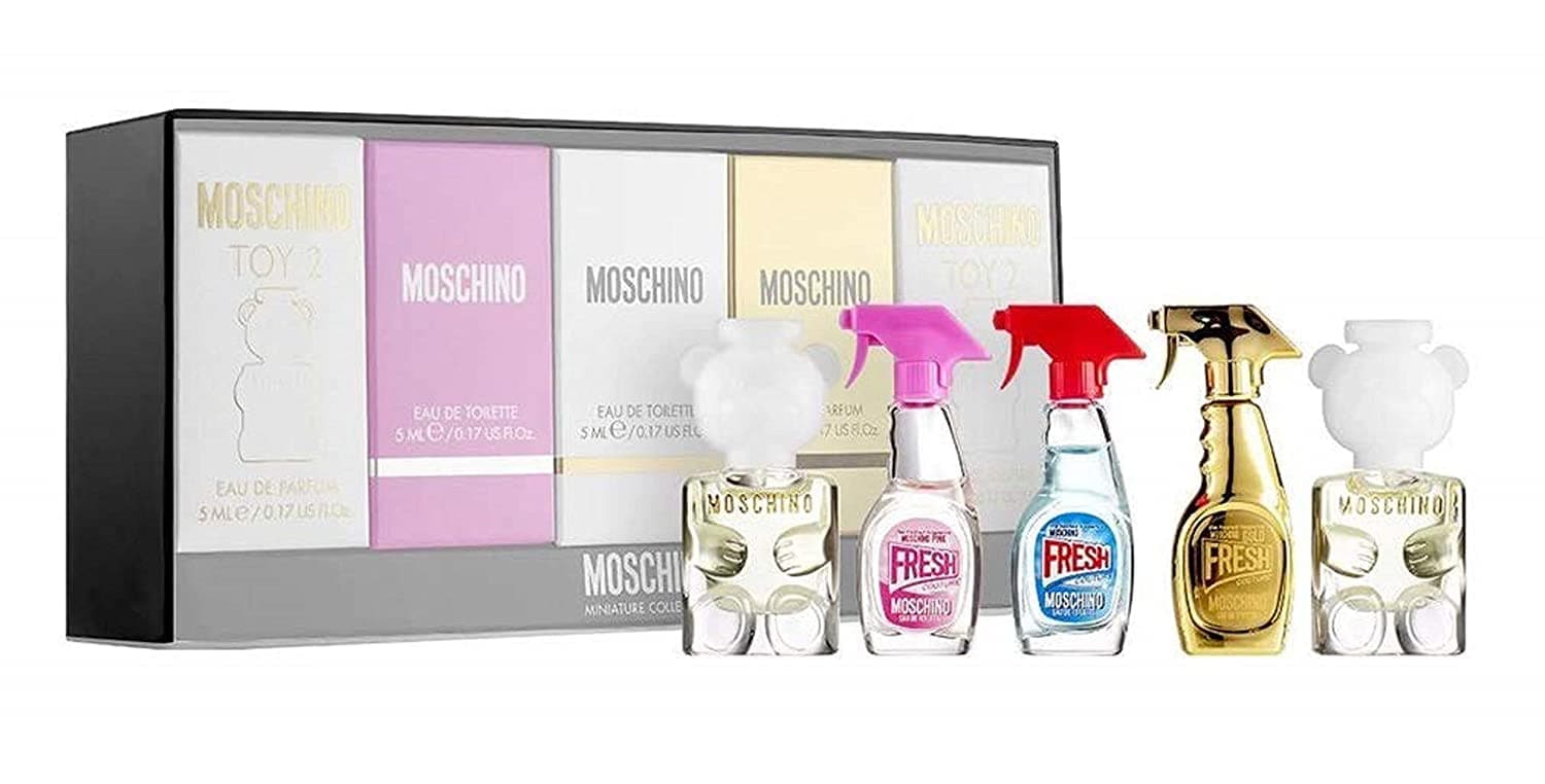MOSCHINO MINI COLLECTOR 5PC Oz Eau De Toilette Bundle Deal For Women, Gift Set For Women