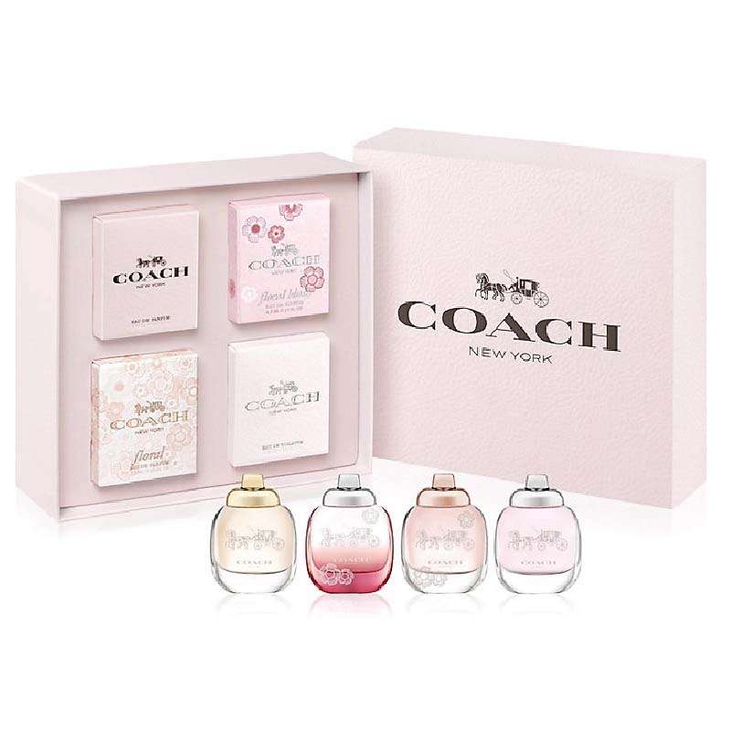 COACH Eau De Parfum/Eau De Toilette/FLORAL/BLUSH 4 Piece Gift Set For Women