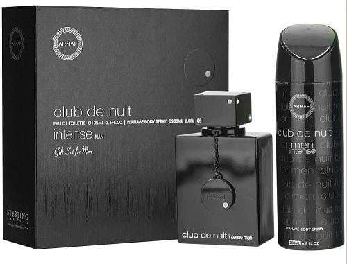 ARMAF CLUB INTENSE 3.4 Oz +6.8 Oz Body Spray Gift Set For Men