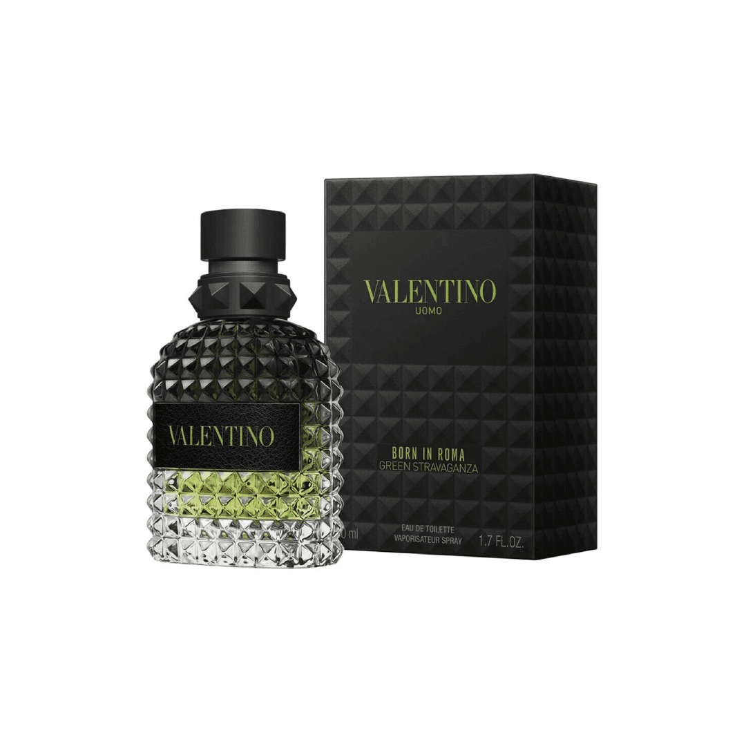 VALENTINO UOMO BORN IN ROME GREEN STRAVAGANZA 1.7 Oz Eau De Toilette For Men