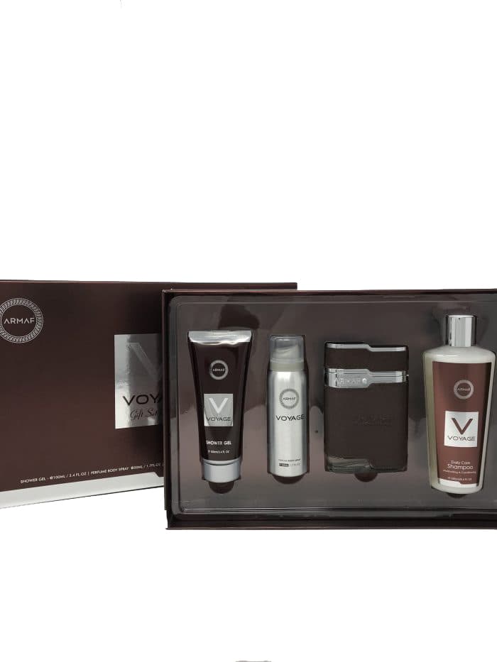 Voyage Brown 4 Piece Gift Set For Men